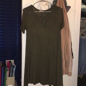 Olive green T-shirt dress